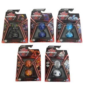 Bakugan BakuBall Combine and Brawl Fanger, Flame, Spidra, Ventri and Dragonoid